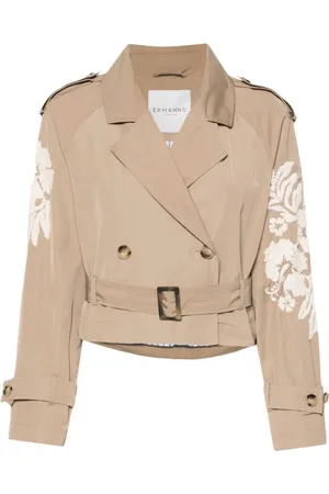 ERMANNO SCERVINO Femme, Vestes, , Taille: 36 FR Manteau Brodé de Motifs Floraux