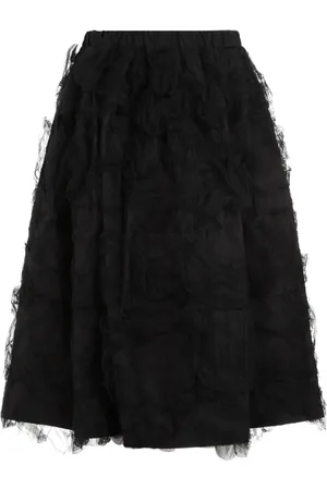 Comme des Garçons Femme, Jupes, Noir, Taille: 40 FR Jupe Midi Texturée