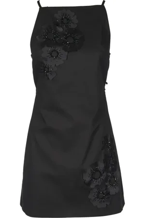 Msgm Femme, Robes, Noir, Taille: 38 FR Robe Courte à Lacets Noire