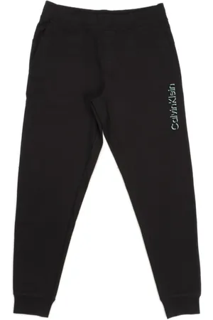 Calvin Klein Homme, Pantalons, Noir, Taille: L Pantalon Jogger en polyester avec logo en relief