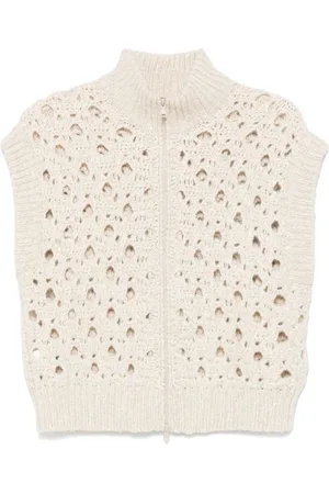 Brunello Cucinelli Femme, Pulls, , Taille: 36 FR Cardigan en cachemire à sequins