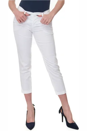 FAY Femme, Pantalons, Blanc, Taille: W27 Pantalon Chino