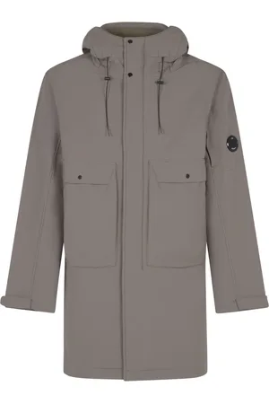 C.P. Company Homme, Manteaux, Brun, Taille: S Long Jacket in CP Shell