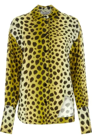The Attico Femme, Blouses et Chemises, Jaune, Taille: 36 FR Chemise Imprimée en Satin Eliza