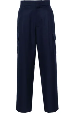 Drôle de Monsieur Homme, Pantalons, Bleu, Taille: S Pantalon Droit