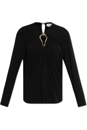 Lanvin Femme, Blouses et Chemises, Noir, Taille: 38 FR Top avec découpe