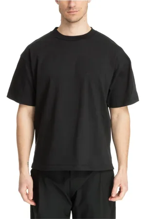 A PAPER KID Homme, Tops, Noir, Taille: L T-shirt Uni avec Logo et Perles