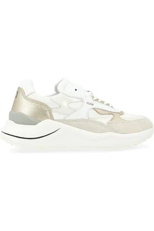 D.A.T.E. Femme, Chaussures, Blanc, Taille: 36 EU Platine laminée modèle élégant