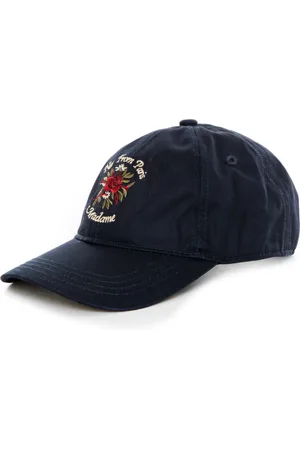 Drôle de Monsieur Homme, Accessoires, Bleu, Taille: ONE Size Casquette à Slogan Floral