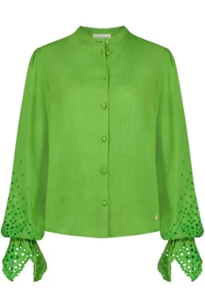 Fabienne Chapot Femme, Blouses et Chemises, Vert, Taille: 40 FR Clarissa Blouse