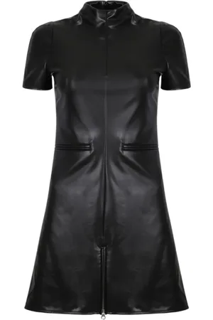 Courrèges Femme, Robes, Noir, Taille: 38 FR Robe A-Line en Cuir