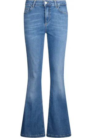 Liu Jo Femme, Jeans, Bleu, Taille: W32 Jean Évasé avec Insert Élastique