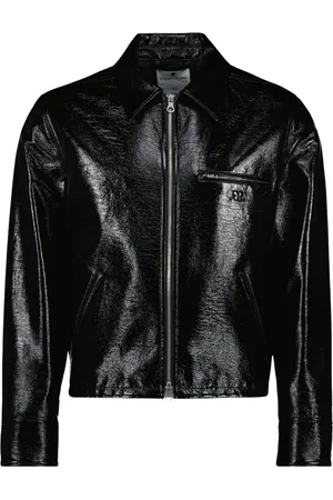 Courrèges Homme, Vestes, Noir, Taille: L Veste en Vinyle