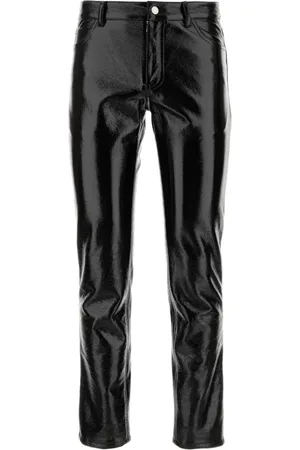 Courrèges Homme, Jeans, Noir, Taille: M Pantalon Noir en Vinyle