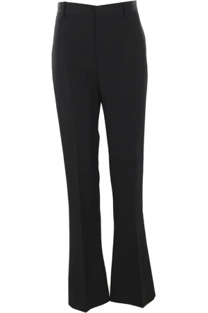 Bottega Veneta Femme, Pantalons, Noir, Taille: 36 FR Pantalon Évasé en Laine