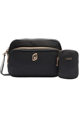Liu Jo Femme, Sacs, Noir, Taille: ONE Size Sac bandoulière noir en nylon avec logo