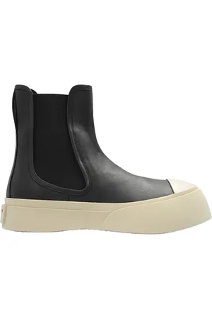 Marni Femme, Chaussures, Noir, Taille: 38 EU Bottines Chelsea en cuir Pablo