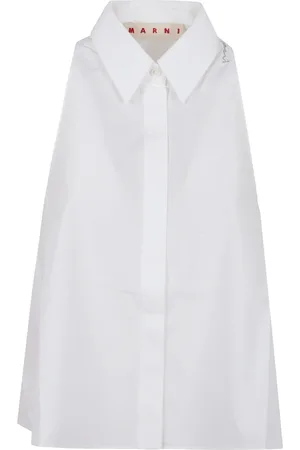 Marni Femme, Blouses et Chemises, Blanc, Taille: 36 FR Chemise Blanche Luxe Cachemire Tricot