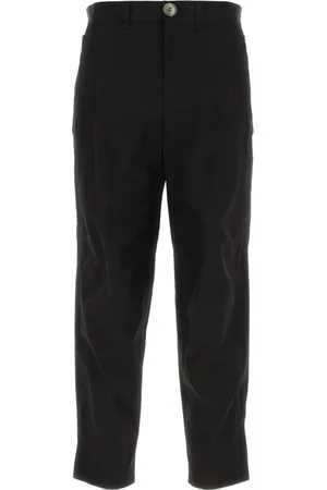 Lanvin Homme, Pantalons, Noir, Taille: L Pantalon Cropped Jambe Droite