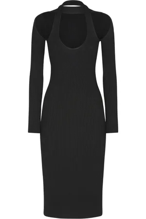 COPERNI Femme, Robes, Noir, Taille: 38 FR Robe Tricot Découpée