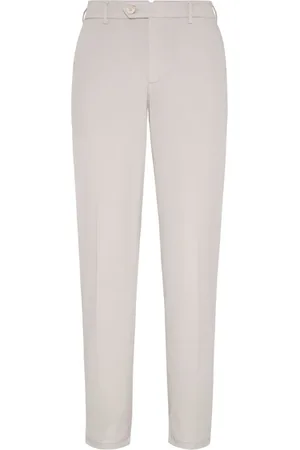 Brunello Cucinelli Homme, Pantalons, , Taille: XL Pantalon en Gabardine de Coton