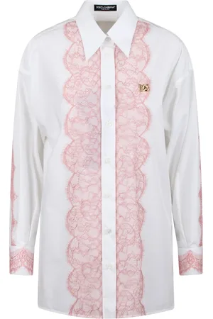 Dolce & Gabbana Femme, Blouses et Chemises, Multicolore, Taille: 36 FR Chemise à dentelle fermeture boutonnée