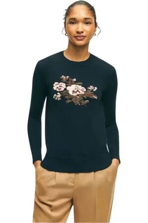 Brooks Brothers Femme, Pulls, Bleu, Taille: 38 FR Pull ras du cou