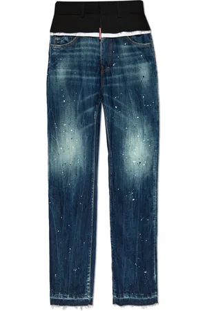 Dsquared2 Femme, Jeans, Bleu, Taille: 38 FR Jeans Confectionné à Partir de Matériaux Combinés