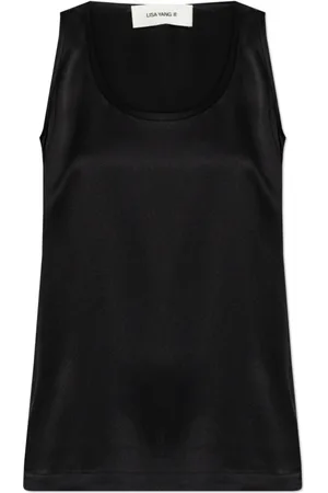 Lisa Yang Femme, Tops, Noir, Taille: 38 FR Top en Soie Sans Manches