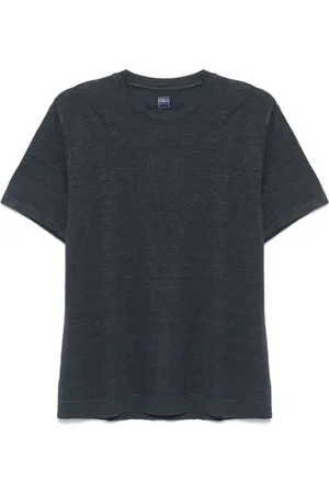 FEDELI Homme, Tops, Bleu, Taille: M T-shirt ras du cou