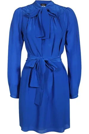 Dsquared2 Femme, Robes, Bleu, Taille: 38 FR Mini-robe en soie