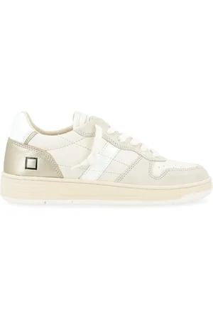 D.A.T.E. Femme, Chaussures, Blanc, Taille: 39 EU Baskets de Tribunal Blanc Platine Brillant