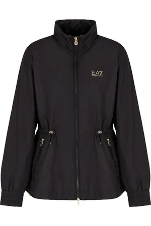 EA7 Femme, Vestes, Noir, Taille: 44 FR Veste Technique Noire avec Résistance au Vent et à l