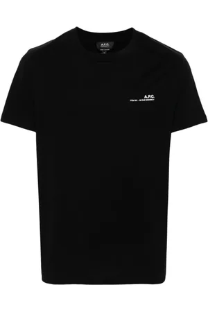 A.P.C. Homme, Tops, Noir, Taille: L T-shirt en jersey de coton