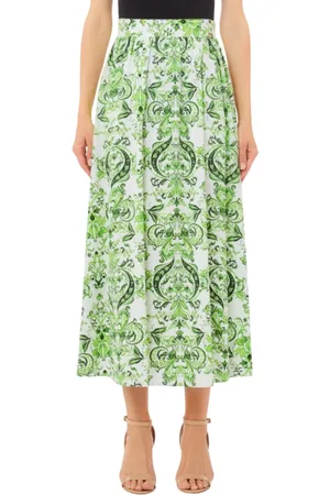 Liu Jo Femme, Jupes, Vert, Taille: 38 FR Jupe Longue à Motifs Verts