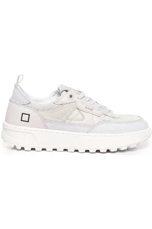 D.A.T.E. Femme, Chaussures, Multicolore, Taille: 37 EU Baskets Blanches Bout Rond Fermeture à Lacets