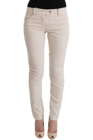 ERMANNO SCERVINO Femme, Pantalons, Blanc, Taille: 36 FR Denim Treasure Blanc Coupe Slim