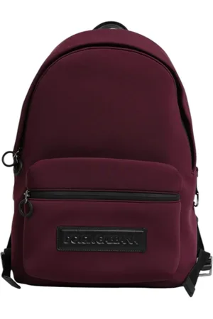 Dolce & Gabbana Homme, Sacs, Rouge, Taille: ONE Size Sac à dos en textile bordeaux avec bretelles en cuir