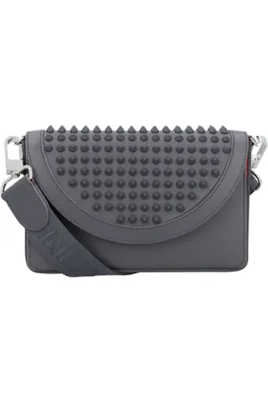 Christian Louboutin Homme, Sacs, Gris, Taille: ONE Size Cuir sacs-ports-paule