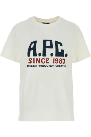 A.P.C. Homme, Tops, Blanc, Taille: L T-shirt à Logo Imprimé