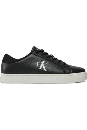 Calvin Klein Homme, Chaussures, Noir, Taille: 41 EU Baskets Basses en Cuir
