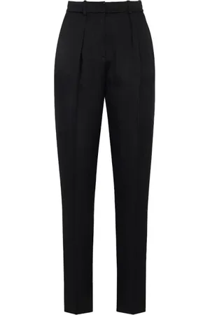 Elisabetta Franchi Femme, Pantalons, Noir, Taille: 42 FR Pantalon Satin Viscose Taille Haute