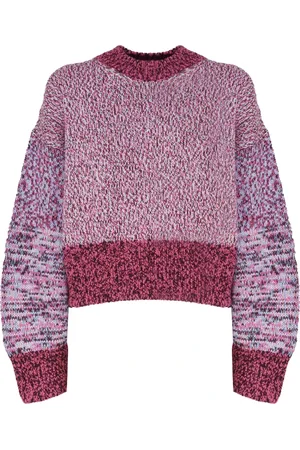 Loewe Femme, Pulls, Violet, Taille: 40 FR Pull Ras du Cou Multicolore Runway