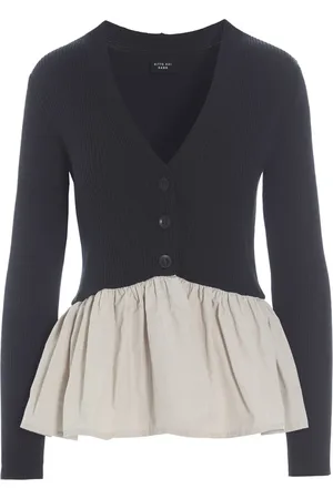 Bitte Kai Rand Femme, Pulls, Noir, Taille: 42 FR Chemisier Flounce en maille côtelée