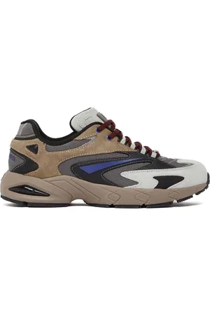 D.A.T.E. Homme, Chaussures, Gris, Taille: 42 EU Baskets de running avec empiècements en daim et TPU