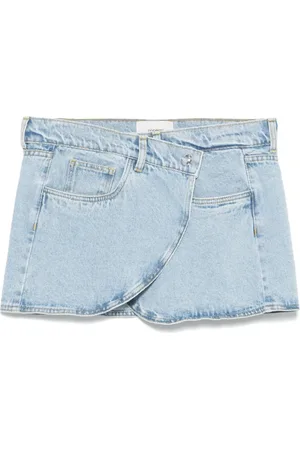 COPERNI Femme, Jupes, Bleu, Taille: 40 FR Jupe en jean bleu clair à boutons-pression sur le devant