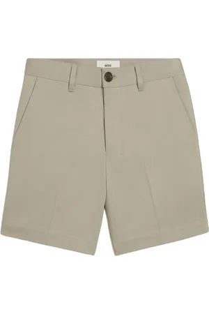 Ami Homme, Shorts, Vert, Taille: S Shorts Chino en Satin Sauge, Coupe Casual