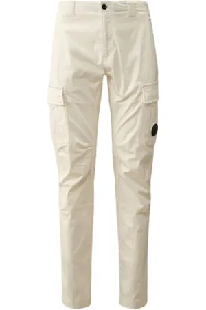 C.P. Company Homme, Pantalons, Blanc, Taille: M Pantalon Cargo Ergonomique Stretch Sateen