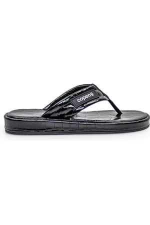 COPERNI Femme, Chaussures, Noir, Taille: 40 EU Tongs en cuir façon croco