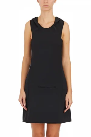 Courrèges Femme, Robes, Noir, Taille: 38 FR Mini-robe spatiale à capuche